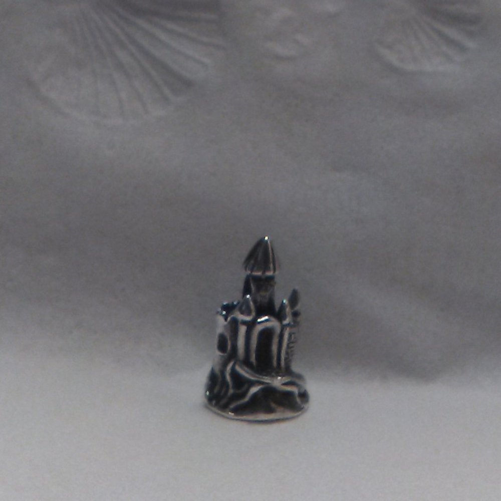 3D Silver Castle Pendant